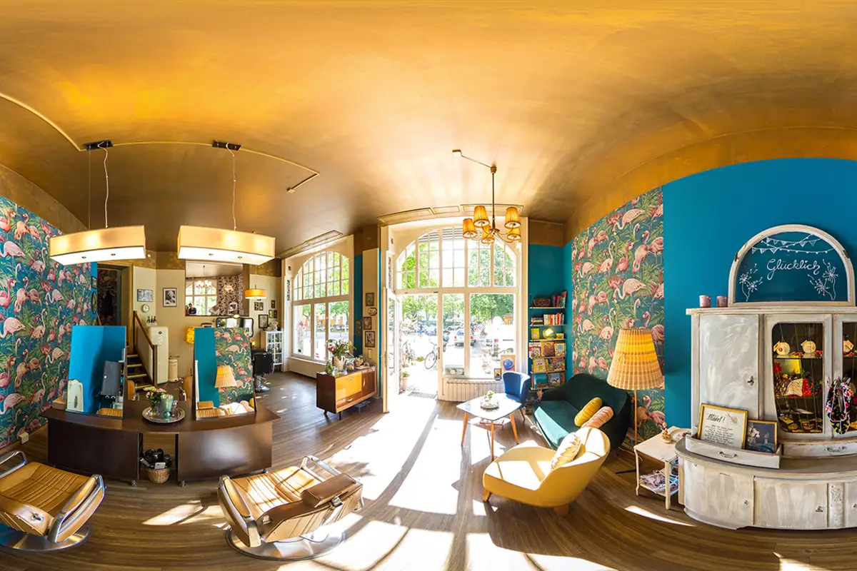 Virtuelle Tour eines Friseursalons