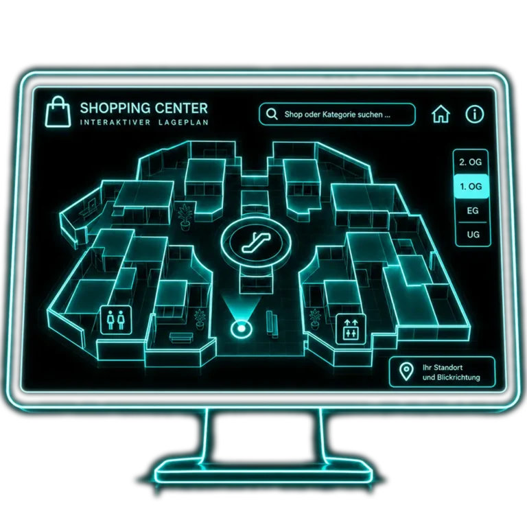 Interaktive Karte innerhalb einer virtuellen Tour